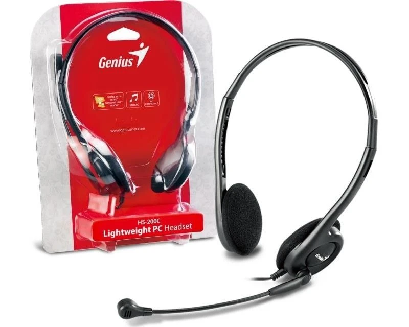 Genius slušalice HS-M200C crne