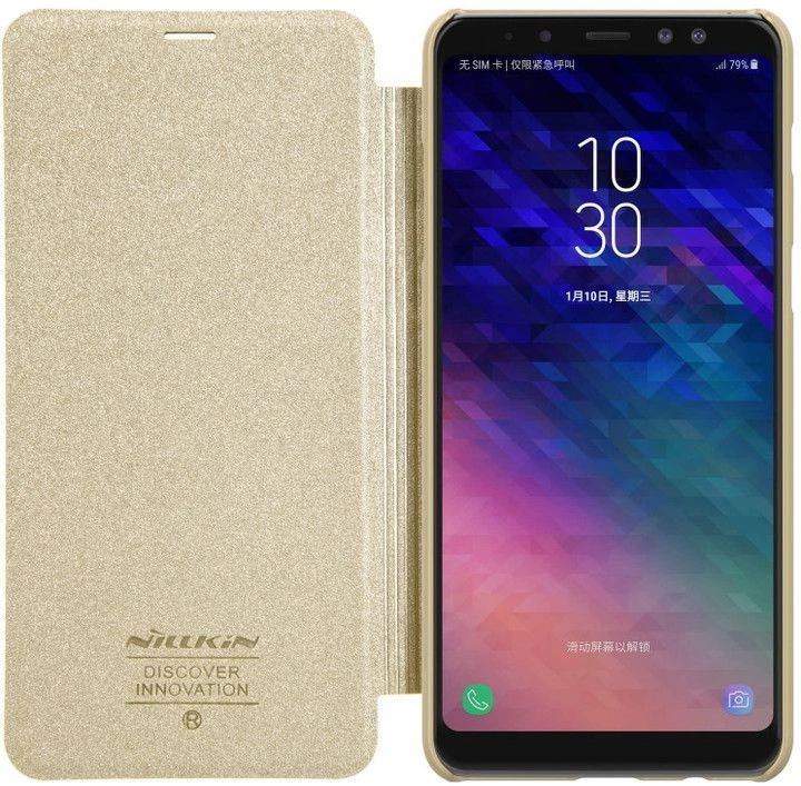 Nillkin Sparkle zlatna preklopna futrola za telefon Samsung A730F Galaxy A8 Plus 2018