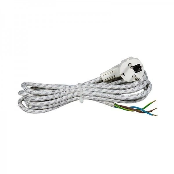 Commel (c0333) priključni kabl za peglu 6A 250V 2m sivo beli
