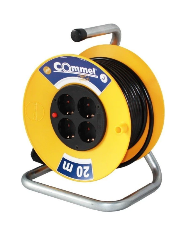 Commel (C0960) produžni kabl sa motalicom 4 utičnice 230mm 20m žuta