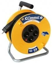 Commel (c0961) produžni kabl sa motalicom 4 utičnice 280mm 40m žuta