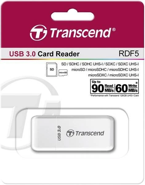 Transcend TS-RDF5W čitač kartica SD/MicroSD SDHC/SDXC USB 3.0 beli