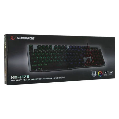Rampage KB-R78 gejmerska tastatura crna