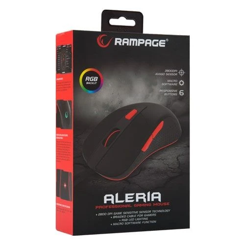 Rampage SMX-R16 ALERIA optički gejmerski miš 2800dpi crni