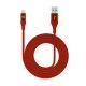 Celly USBLIGHTCOLOR crveni kabl za punjač USB A (muški) na lightning (muški) 1m