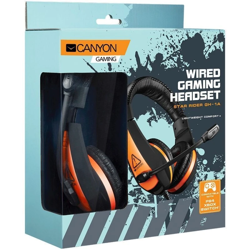 Canyon CND-SGHS1A gejmerske slušalice crno narandžaste