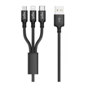 Moye X14 3u1 kabl za punjač USB A (muški) na lightning/micro USB/USB tip C (muški)
