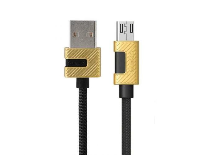 Remax Metal RC-089m crni kabl za punjač USB A (muški) na micro USB (muški) 1m
