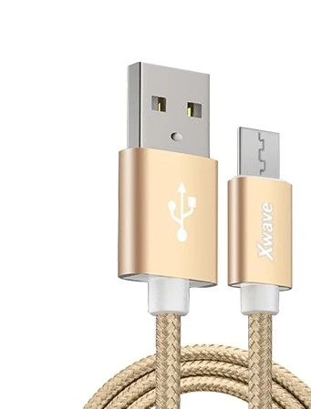 Xwave kabl za punjač USB A (muški) na micro USB (muški) 2m zlatni upleteni