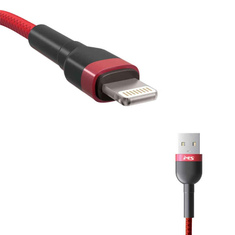 MS (1254169) kabl USB tip A 2.0 (muški) na Lightning (iPhone) 2m crveni