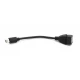 3G (87810) kabl USB mini (muški) na USB (ženski) 10 cm crni