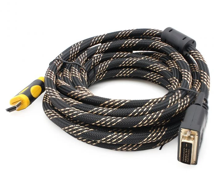 3G (71618) kabl HDMI (muški) na DVI (muški) 5m crno-zlatni