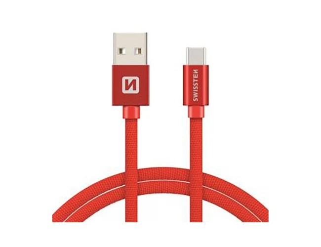 Swissten (OST05488) kabl USB A (muški) na TIP C (muški) 1.2m crveni