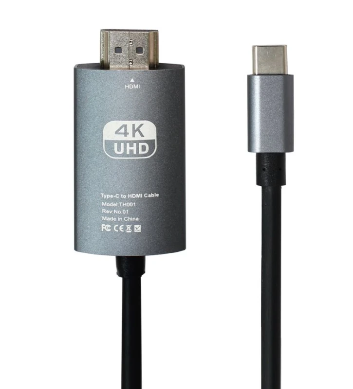 3G (98333) kabl TIP C (muški) na HDMI (muški) 4K 60 Hz 3m sivi