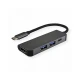 Fast Asia (OST05139) adapter TIP C (muški) na HDMI (ženski) + 2x USB 3.0 (ženski) crni
