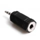 3G (03942) adapter stereo 2.5mm (muški) na 3.5mm (ženski) crni 