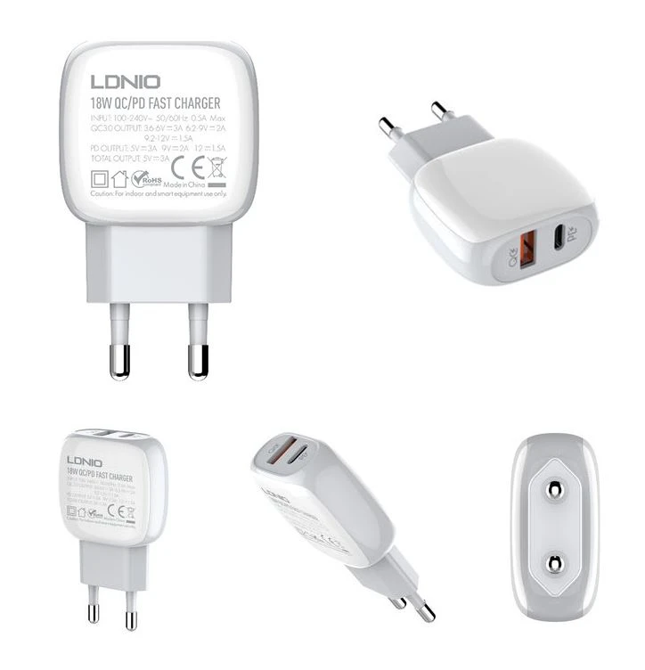 LDNIO A2313Q (86818) kućni punjač USB 3.0 sa Tip C kablom beli
