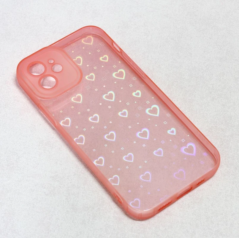 3G	Heart Color IMD zaštitna maska roze za iPhone 12 6.1