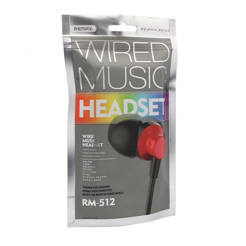 REMAX slušalice RM-512 3.5mm crvene