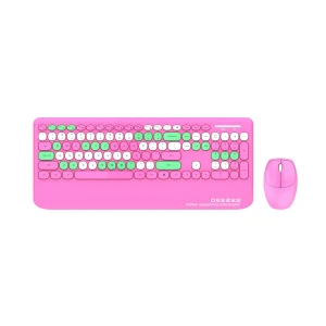 Geezer Retro komplet bežična tastatura+bežični miš pink