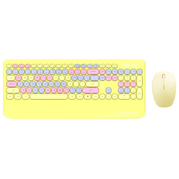 Geezer Retro komplet bežična tastatura+bežični miš žuti