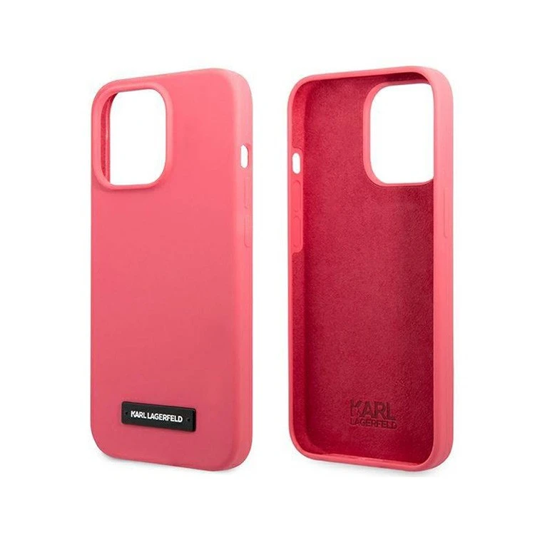 3G Karl Lagerfeld Hc Silicone Plaque (KLHCP13LSLMP1PI) pink zaštitna maska za iPhone 13 Pro 6.1