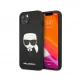 3G Karl Lagerfeld Saffiano Karl Head (KLHCP13LSAKHBK) crna zaštitna maska za iPhone 13 Pro 6.1