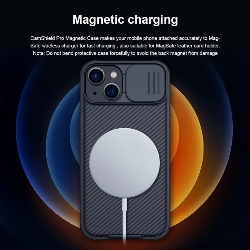 Nillkin CamShield Pro Magnetic crna zaštitna maska za mobilni iPhone 14 Plus
