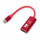 3G (204789) adapter tip C (muški) na HDMI (ženski) crveni