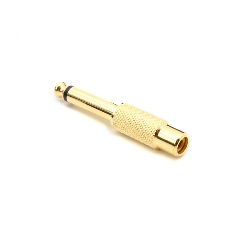3G (77966) adapter 6.3mm (muški) na činč (ženski) zlatni metalni 