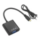 3G (83480) adapter micro HDMI (muški) na VGA (ženski) + audio crni