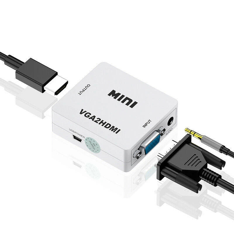 3G (85453) adapter VGA (ženski) na HDMI (ženski) beli