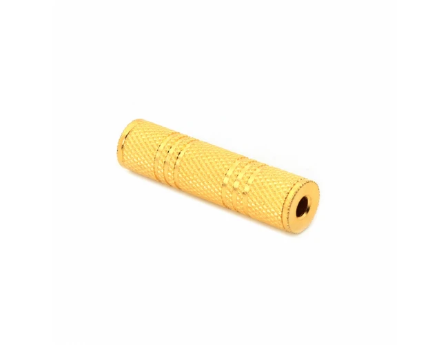 3G (90966) adapter 3.5mm (ženski) na 3.5mm (ženski) zlatni metalni