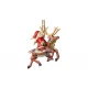 Jim Shore (031717) Santa Riding Reindeer Hanging Ornament figurica