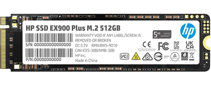 HP 512GB M.2 NVMe EX900 Plus (35M33AA) SSD disk PCIe Gen 3 x 4