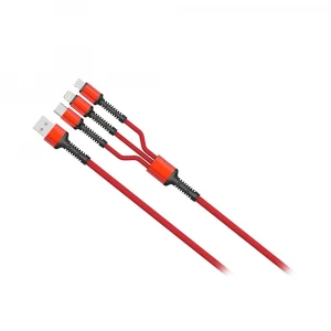 Moye X14R kabl za telefon USB A(muški) na Lightning/Micro USB/Typ-C (muški) crveni