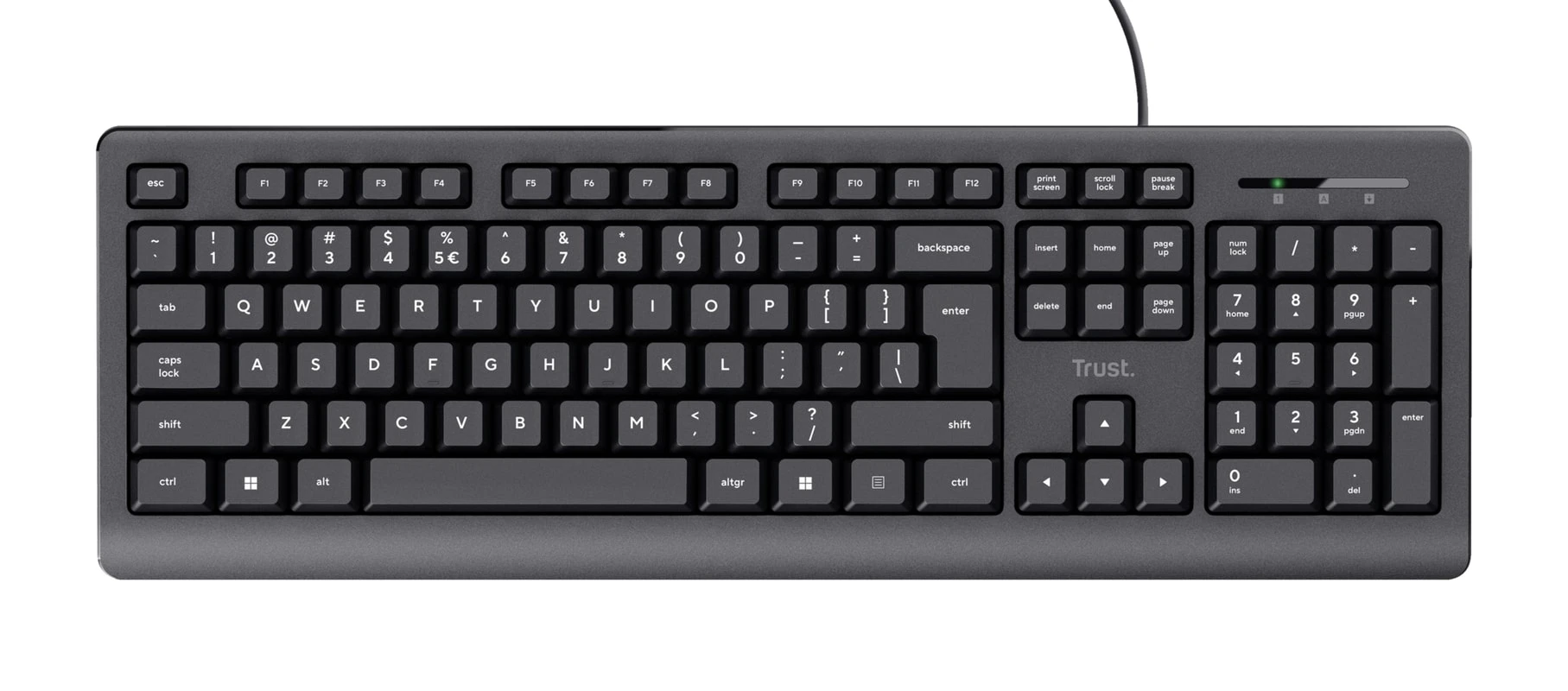 Trust Basic (24639) žična US tastatura crna