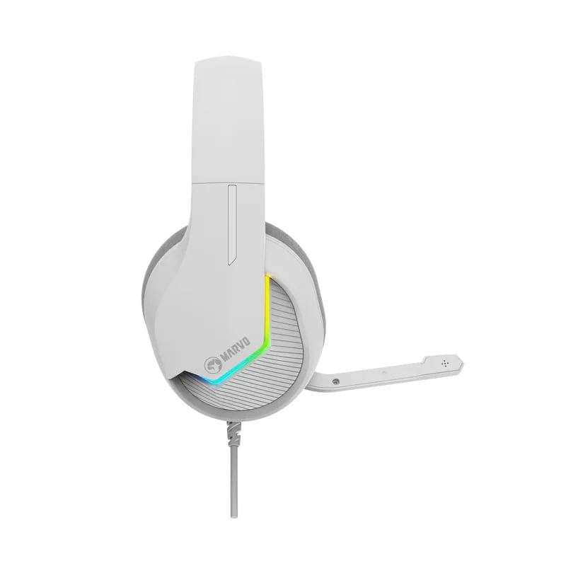 Marvo H8618WH RGB gejmerske slušalice bele