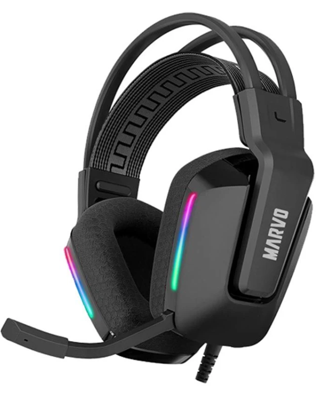 Marvo H8619 RGB gejmerske slušalice crne