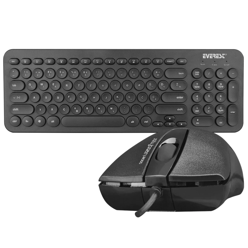 Everest KM-01K (31508) komplet komplet tastatura+miš crni