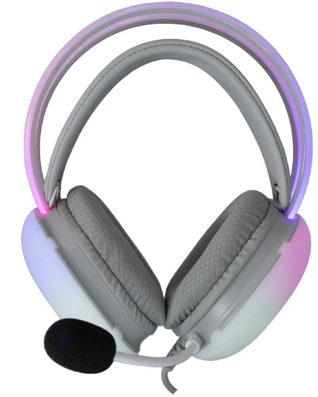 White Shark GH-2342 FIREFLY RGB gejmerske slušalice bele