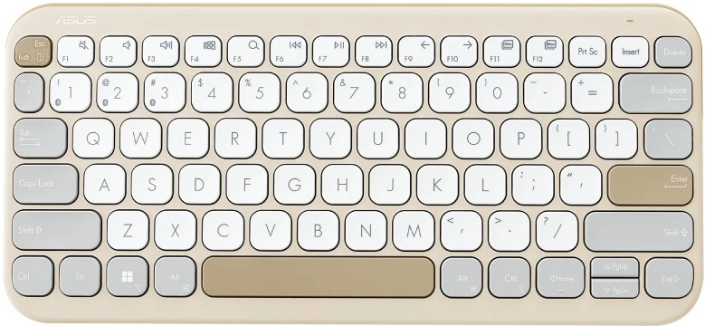 Asus KW100 Marshmallow bež bežična tastatura US