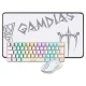 Gamdias Hermes E4 gejmerski komplet 3u1 tastatura+miš+podloga beli
