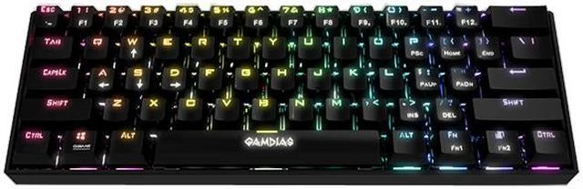 Gamdias Hermes E3 RGB crveni switch mehanička gejmerska tastatura crna
