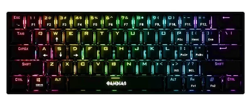 Gamdias Hermes E3 RGB plavi switch mehanička gejmerska tastatura crna