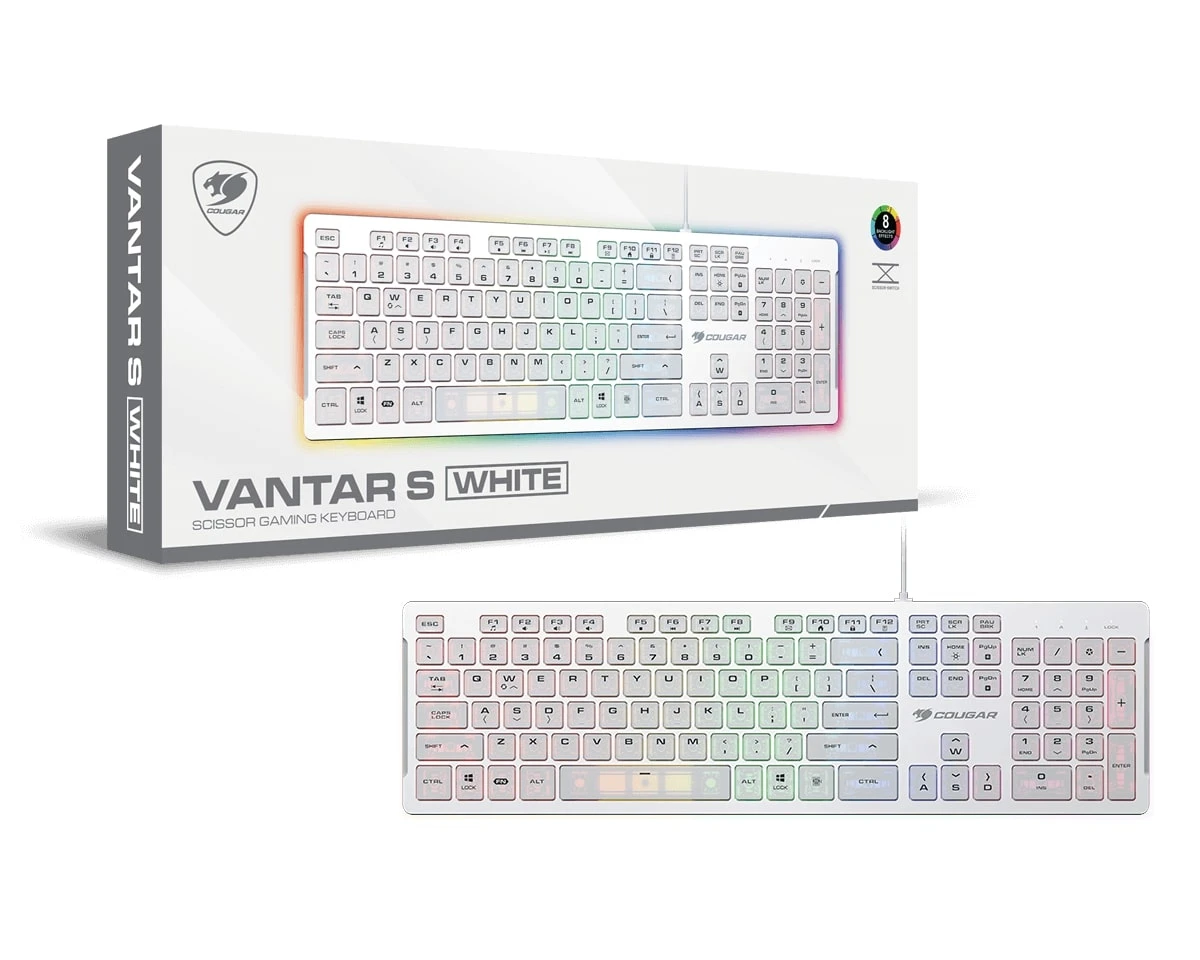 Cougar Gaming VANTAR S RGB gejmerska tastatura bela