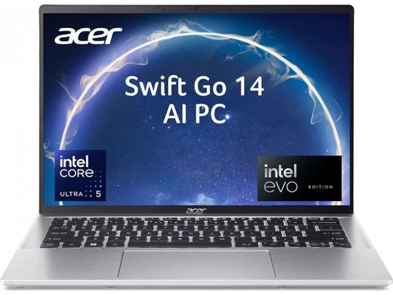 Acer Swift Go SFG14-72-57FE laptop Intel® Core™ Ultra 5 125H 14" 2.8K 16GB 1TB SSD Intel® Arc Graphics Win11 srebrni