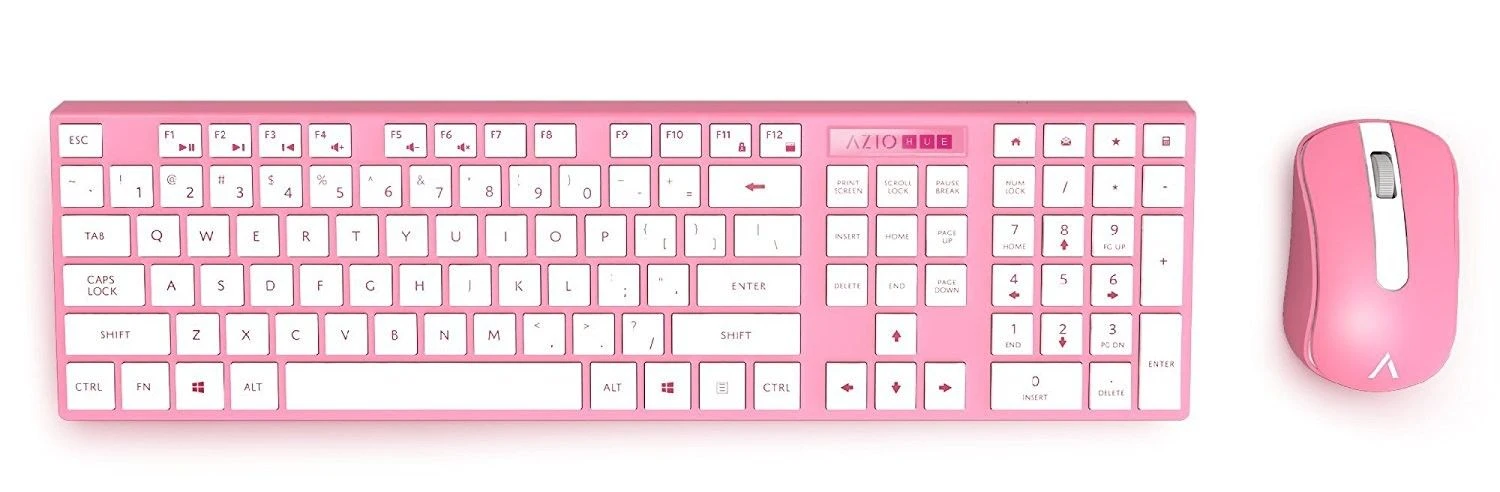 Azio Hue KM508-PN Tastatura i Mis Wireless Pink