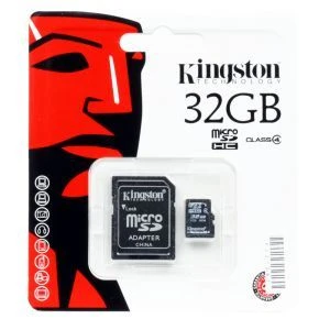 Kingston Micro SDHC 32GB Class 4 Speicherkarte - Inkl. SD Adapter