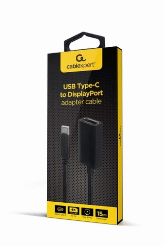 Gembird (A-CM-DPF-02) adapter TIP C (muški) na DisplayPort (ženski) 15cm crni